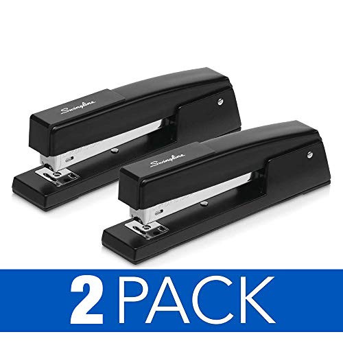 Swingline Stapler, 747, Classic, 20 Sheet Capacity, Metal, Black, 2 Pack (S7074701AZ)