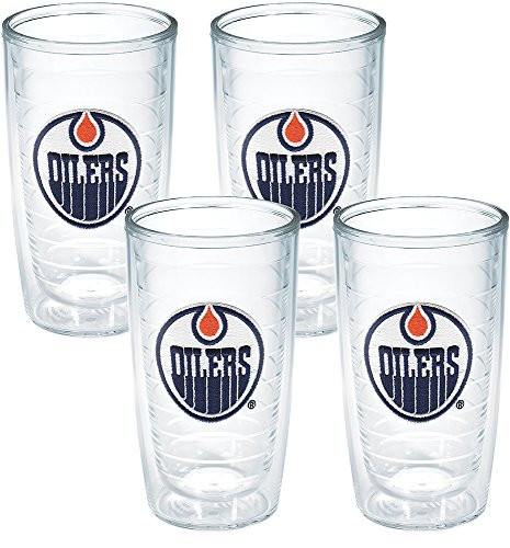 Tervis 1045038"NHL Edmonton Oilers" Tumbler, Emblem, 16 oz, Clear