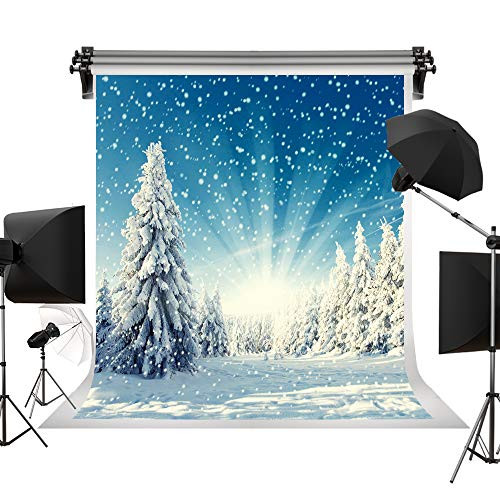 Kate 5x7ft/1.5m(W) x2.2m(H) Holiday Winter Photography Backdrops White Frozen Snow Photo Backdrop Children Christmas Background