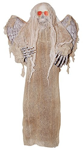 Sunstar Industries Animated Battery Operated Skeleton w/Wings Reaper Angel Moving Mouth Decor Prop