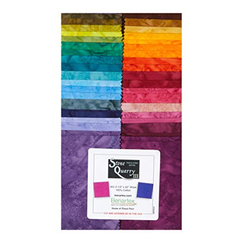 Benartex Bali Batik Stone Quarry III Strip-pies 40 Pcs, Multi