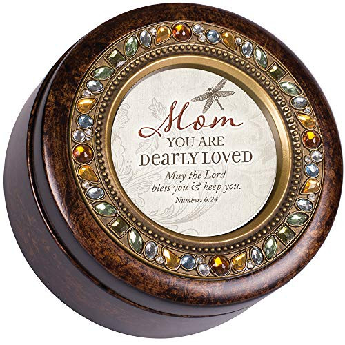 Cottage Garden Mom You are Dearly Loved Amber Earth Tone Jeweled Round Music Box Plays How Great Thou Art Cottage Garden Mom You are Dearly Loved Amber Earth Tone Jeweled Round Music Box Plays How Great Thou Art