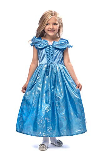 Little Adventures Cinderella Blue Butterfly Princess Dress Up Costume (X-Large Age 7-9)
