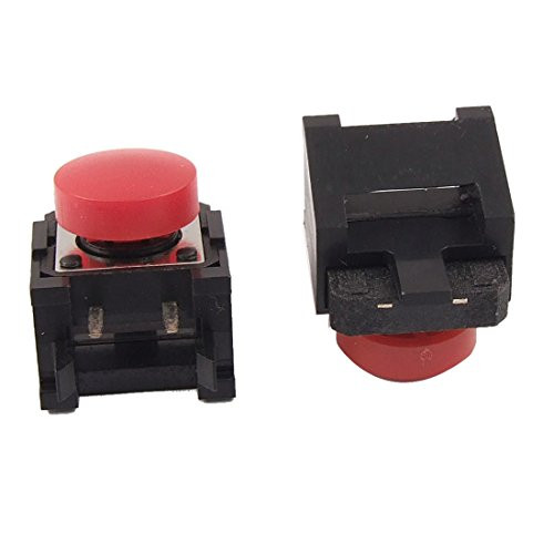 Uxcell Momentary Tactile/Push Button Switch, 12 x 12 x 8mm