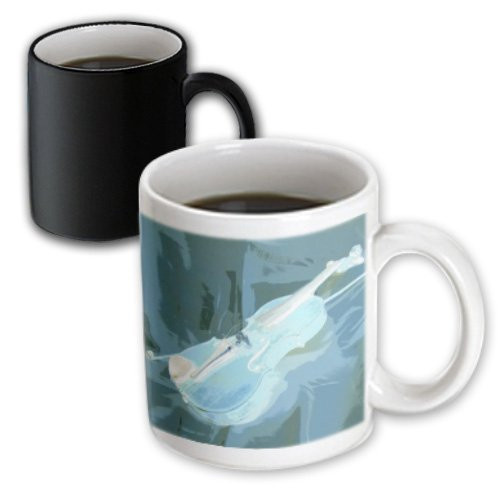 3dRose Blue Violin Abstract Magic Transforming Mug, 11-Ounce