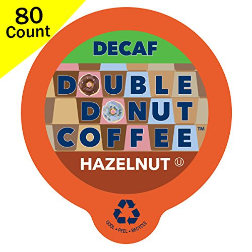 Double Donut Flavored Coffee Single Serve Cups, Hazelnut, 80Count