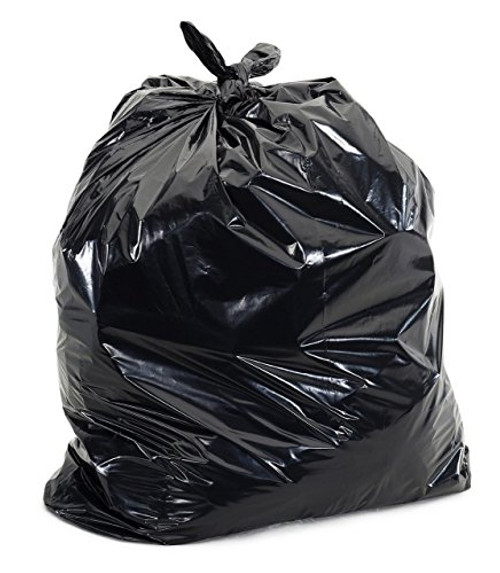 Trash Can Liners, Recycled T Series, Black, 40-45 Gallon, 40" Width x 46" Length, Heavy Gauge, Individually Folded (Pack of 100)