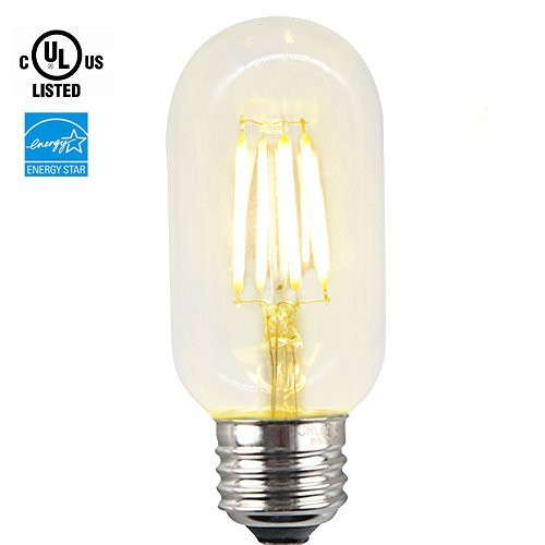 ZZ Lighting 4W LED Dimmable Filament Long Lasting Vintage Bulb 40W Incandescent Bulb Equivalent 2700K 320LM E26 Base(4W,1Pack)