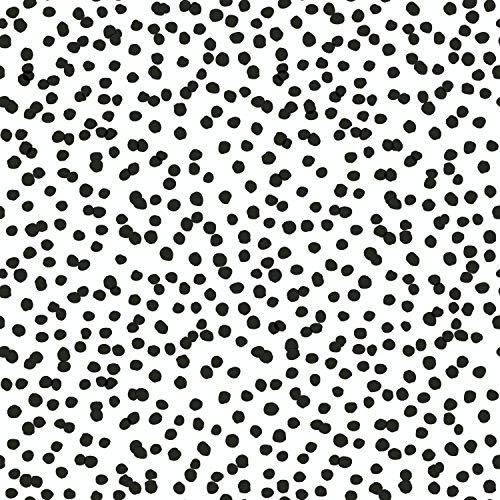 RoomMates Black and White Confetti Peel and Stick Wallpaper