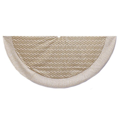 Kurt Adler 48-Inch Gold and Ivory Treeskirt