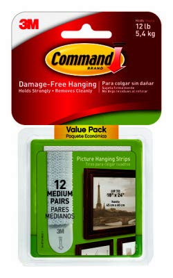 3M 17204-12ES 12PK Medium WHT Pic Strips - Quantity 4