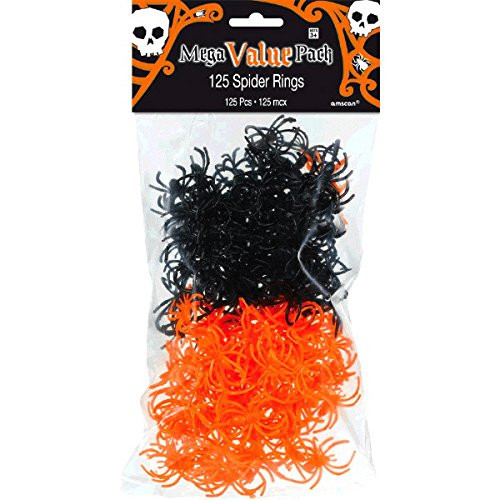 amscan Halloween Plastic Spider Ring | Mega Value Pack | 6 Ct.