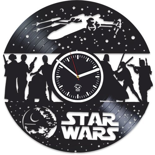 Kovides Star Wars, The Force Awakens, Wall Clock Vintage, Gift for Boyfriend, Vinyl Record Clock, Vinyl Wall Clock, Darth Vader, Star Wars Clock, Wall Clock Moder, Gift For Brother, Star Wars Gift
