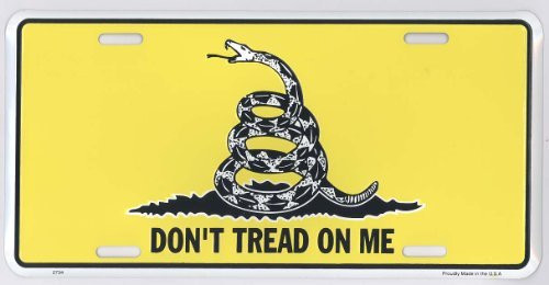 Don't Tread on Me Metal License Plate
