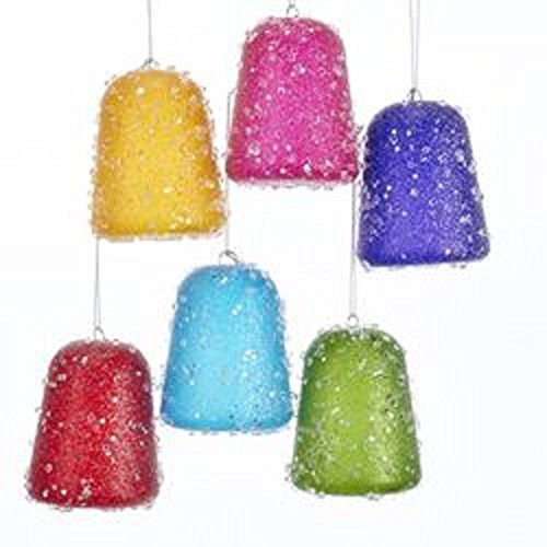 Kurt Adler Glittered Gum Drop Ornament - 6 Assorted Colors