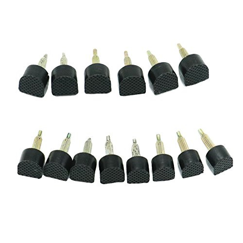 HUELE 9 Pairs Heel Tips Caps Shoe Replacement Repair Tip Taps Shoes Dowels, 8 mm, 9 mm, 10 mm, Black