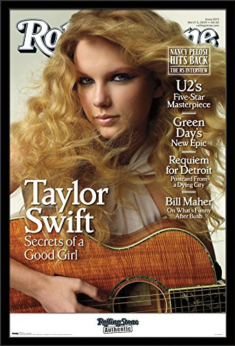 Trends International Rolling Stone Magazine - Taylor Swift Wall Poster, 22.375" x 34", Black Framed Version