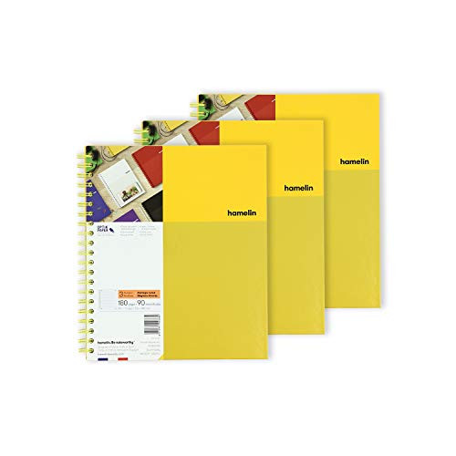 3 Subject 8.5x11 College Ruled Spiral Bound Notebook SUNSHINE Yellow 3-PACK