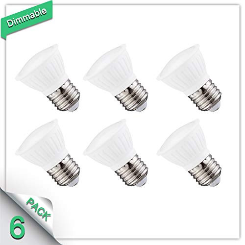 6 Pack 7W PAR16/HR16 LED Spotlight Bulb E26/E27 Base Flood Light Bulb Dimmable 120°Beam Angle 700LM 4000K Natural White 70W Halogen Bulb Equivalent for Indoor Outdoor Enclosed Fixtures