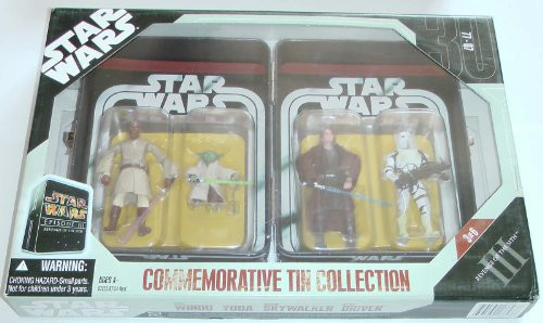 Star Wars Episode III 3 Collectible Tin Action Figure Set REVENGE OF THE SITH Star Wars Episode III 3 Collectible Tin Action Figure Set REVENGE OF THE SITH