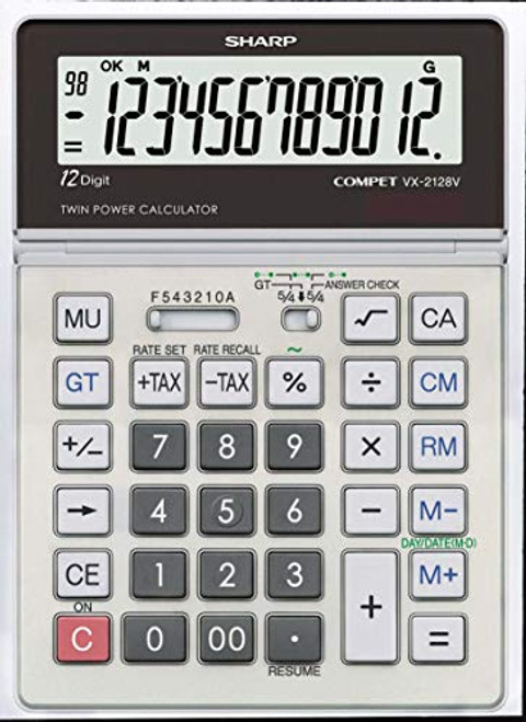 Sharp VX2128V Portable Desktop Handheld Calculator