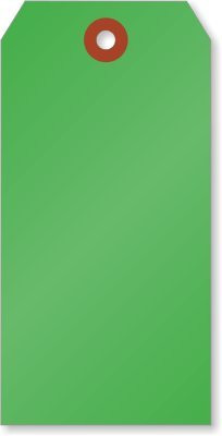 SmartSign Dark Green Tags | 13pt Cardstock Tag, 2.375" x 4.75", Pack of 1000