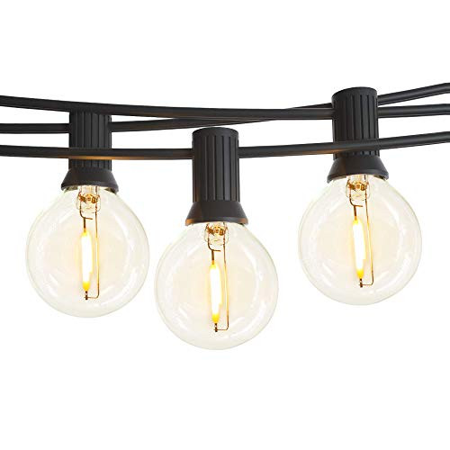 LED Globe String Lights Outdoor, Shatterproof 35ft G40 Light String 30 Bulbs E12 Base Waterproof Outside Hanging Patio Decorative Lighting Garden Backyard Bistro Porch Gazebo Party Wedding Christmas