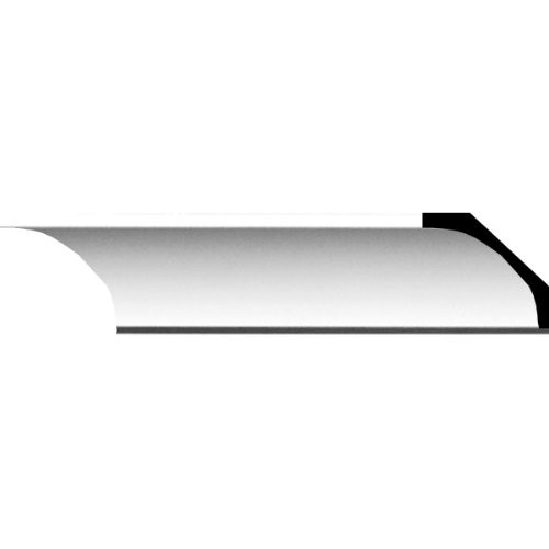 2 3/8"H x 2 5/8"P x 3 5/8"F x 94 1/2"L Traditional Smooth Crown Moulding (2-Pack)