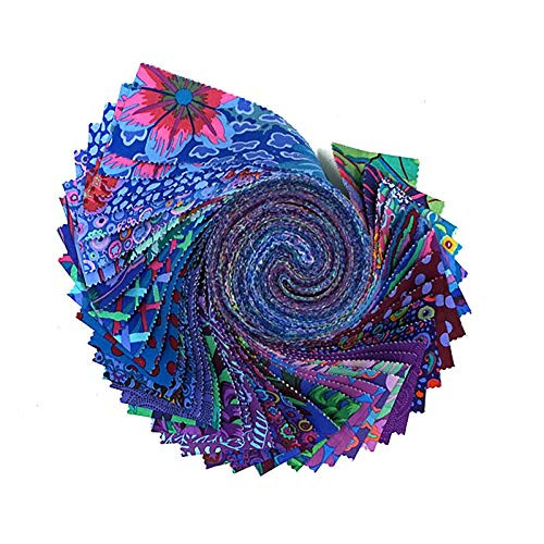 FreeSpirit Fabrics Kaffe Fassett Collective Classics Design 2.5'' Strips Peacock 40 pcs, Multi