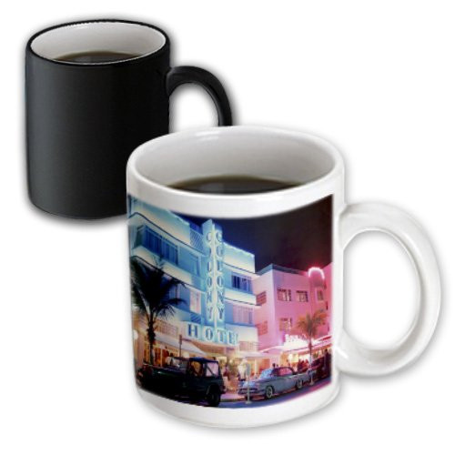 3dRose mug_53305_3"South Beach Miami" Magic Transforming Mug, 11 oz, Multicolor 3dRose mug_53305_3"South Beach Miami" Magic Transforming Mug, 11 oz, Multicolor