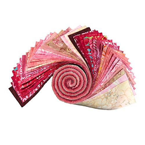 Maywood Studio Precut Java Batiks 2.5'' Strips (40pcs) Cherry Jubilee