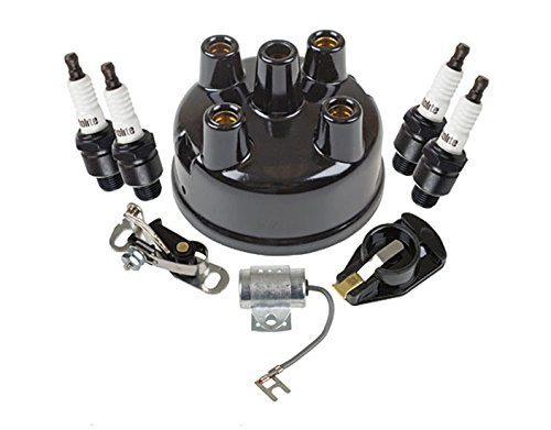 Woods Tisco MTK7FARH Ignition Tune Up Kit for Ford New Holland Tractor with Side Mount Distributor - Higher Heat Range Spark Plugs