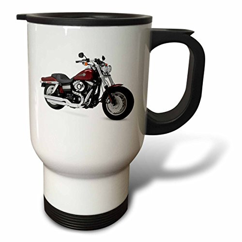3dRose Picturing Harley-Davidson and No.174 Motorcycle Dyna FXD Travel Mug