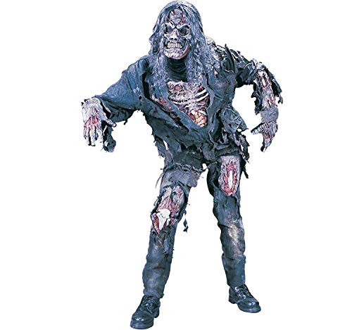 FunWorld Men's Complete 3D Zombie Costume, Grey, One Size
