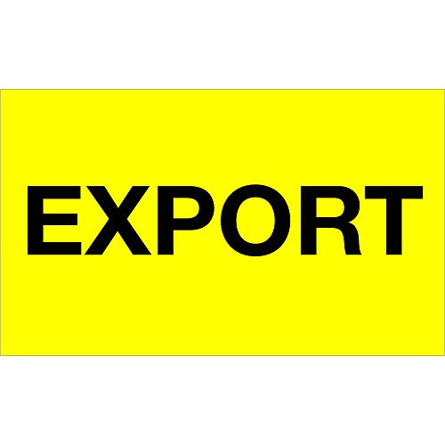 Tape Logic TLDL1122 Labels,"Export", 3" x 5", Fluorescent Yellow, 1 Roll of 500 Labels Tape Logic TLDL1122 Labels,"Export", 3" x 5", Fluorescent Yellow, 1 Roll of 500 Labels