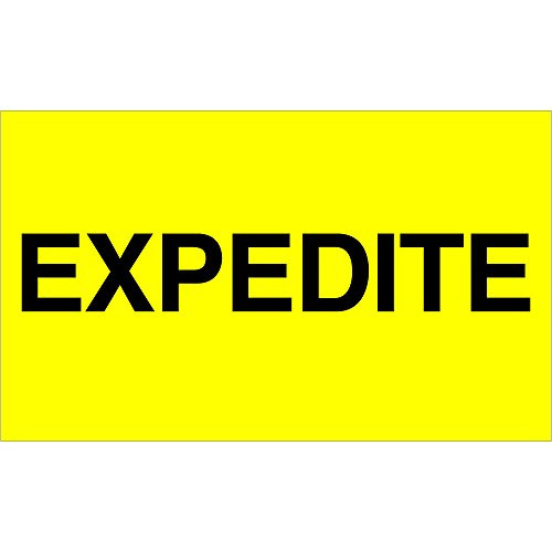Tape Logic TLDL2381 Labels"Expedite", 3" x 5", Fluorescent Yellow, 1 Roll of 500 Labels Tape Logic TLDL2381 Labels"Expedite", 3" x 5", Fluorescent Yellow, 1 Roll of 500 Labels