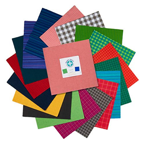 Benartex Contempo Warp & Weft 10x10 Pack 42 Pcs , Multi