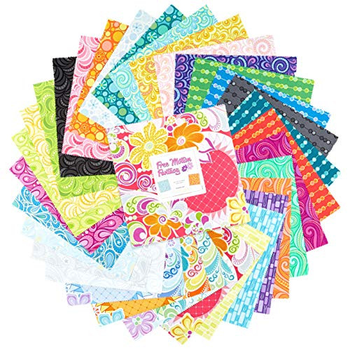 Benartex Contempo Free Motion Fantasy 10x10 Pack Multi