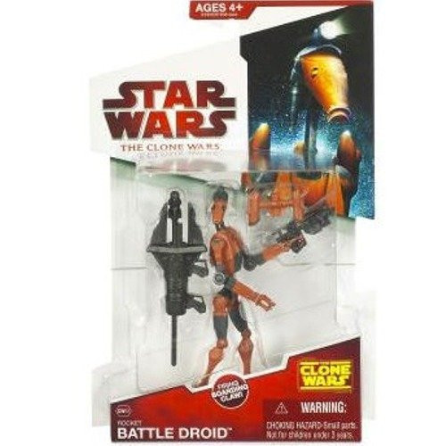 Star Wars 2009 Clone Wars Animated Action Figure Rocket Battle Droid (Jet Pack)