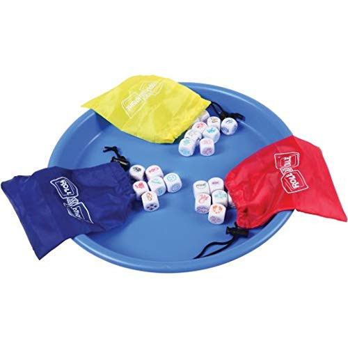 Constructive Playthings Roll-A-Dice Language Set with 30 Dice, 3 Storage Bags and 1 Tray for Ages 4 Years and Up