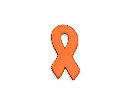 50 Pack Multiple Sclerosis Awareness Orange Ribbon Silicone Pins (50 Pins in a Bag)
