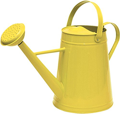 Tierra Garden 36-5081Y Traditional Metal Watering Can, 2.1-Gallon, Yellow