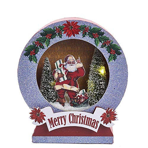 Kurt Adler Lighted Santa and Christmas Tree LED Tablepiece