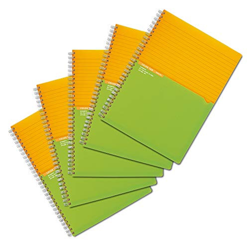 KOKUYO B5 Notebook, Ring Notes Series -Color Tag- Yellow x 5pcs with Sticky Note value set and Original Sticky notes Set, for High school, University, Business, Office, stylish stationery (Yellow)