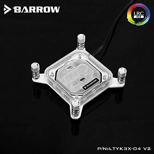 Barrow X99/ X299 Platform jetting Micro Waterway CPU Water Block Acrylic Aurora - White