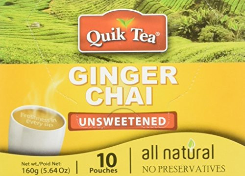 Chai Tea Latte - Ginger Chai Tea Latte Pouches (Unsweetened) (Pack of 10)
