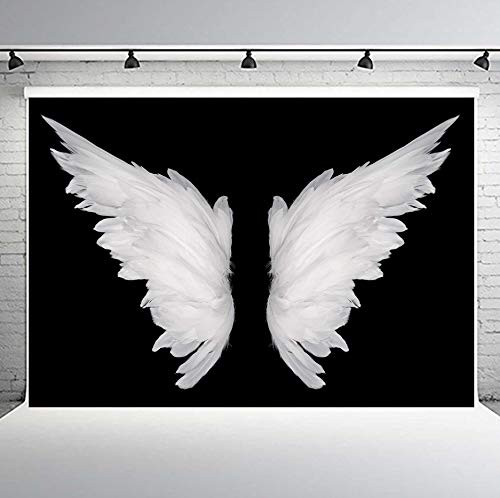 PHMOJEN White Wings Black Photography Backdrop Vinyl 10x7ft Portrait Photo Background Studio Props LYPH1198 PHMOJEN White Wings Black Photography Backdrop Vinyl 10x7ft Portrait Photo Background Studio Props LYPH1198