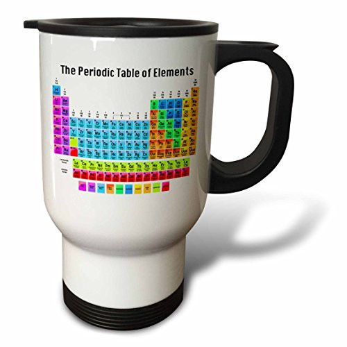 3dRose The Periodic Table of Elements Stainless Steel Travel Mug, 14-Ounce