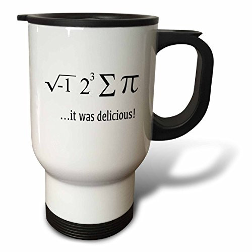 3dRose I Ate Sum Pi it Was Delicious Math Humor Mathematics Math Teacher Travel Mug, 14-Ounce 3dRose I Ate Sum Pi it Was Delicious Math Humor Mathematics Math Teacher Travel Mug, 14-Ounce