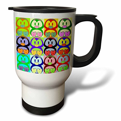 3dRose Cartoon Penguin Pop Art Travel Mug, 14-Ounce, Stainless Steel 3dRose Cartoon Penguin Pop Art Travel Mug, 14-Ounce, Stainless Steel